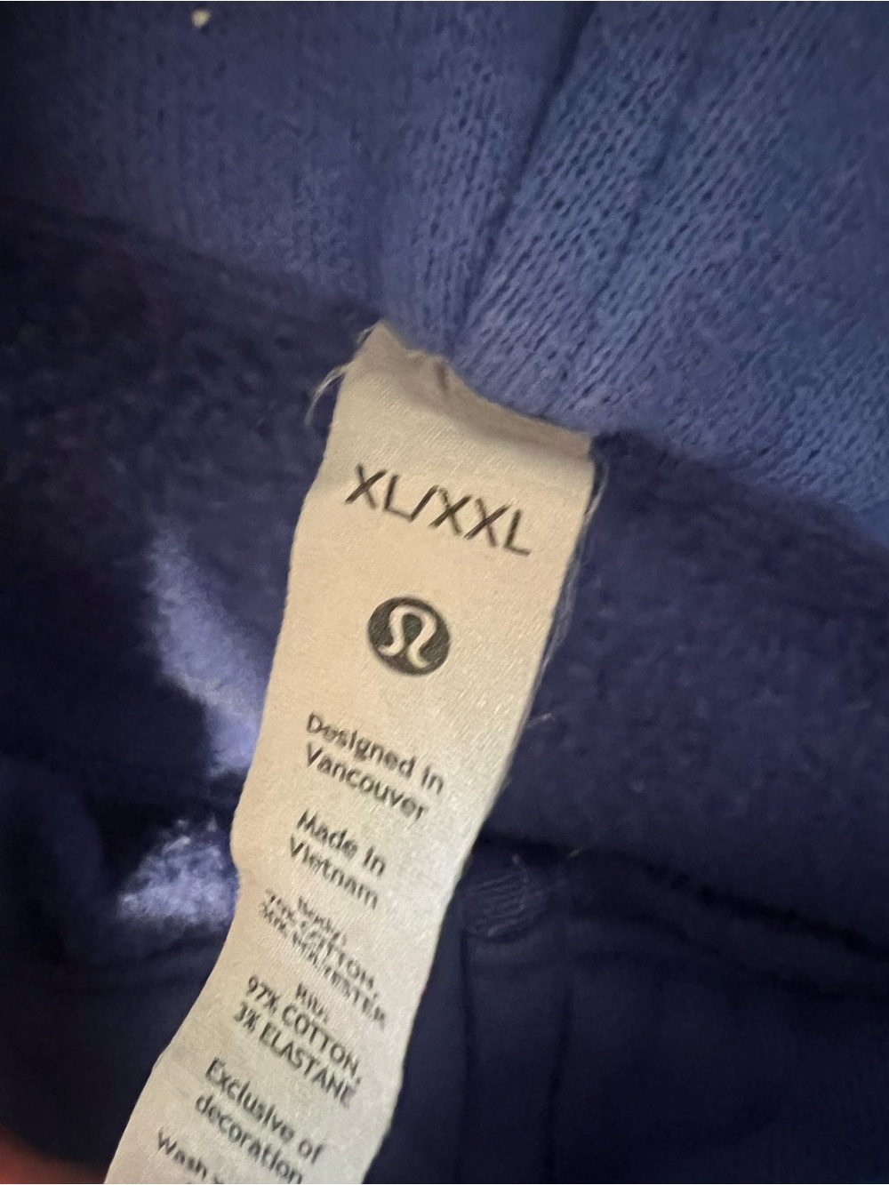 Lululemon Scuba Oversized Half-Zip Hoodie in Royal Blue - Picture 3 of 3